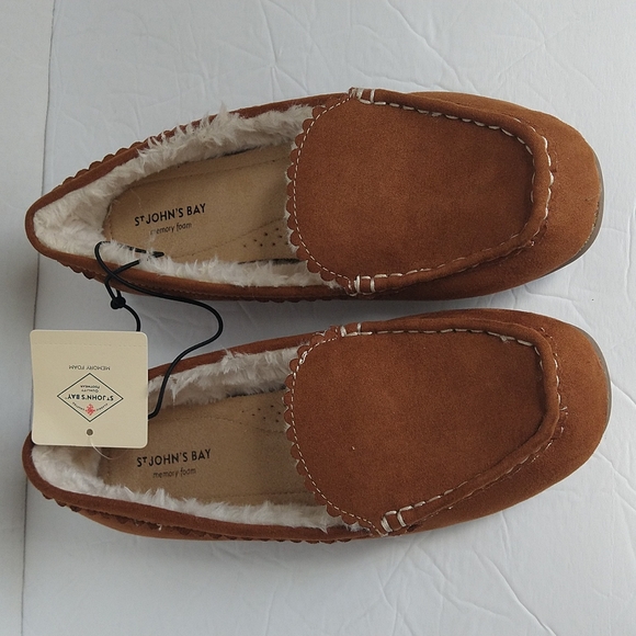 ST.John's Bay Colville Faux Suede Fur Lining Loafers Moccasins Winter Shoes - Picture 6 of 14